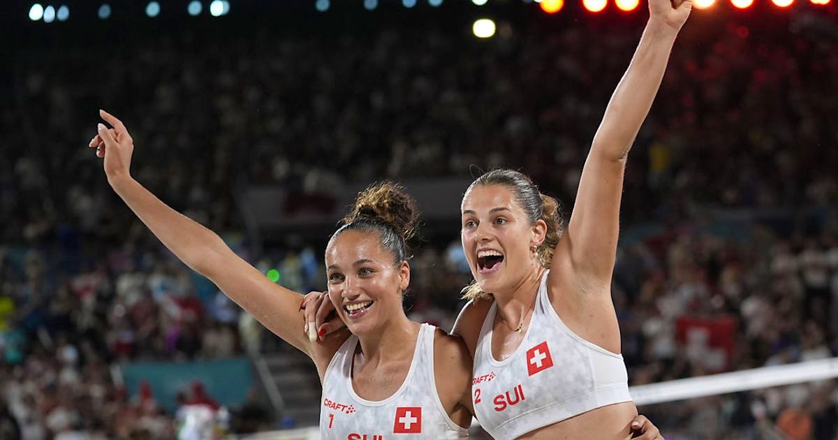 Victory for Switzerland's Tanja Huberli & Nina Brunner in Beach Volleyball Championship