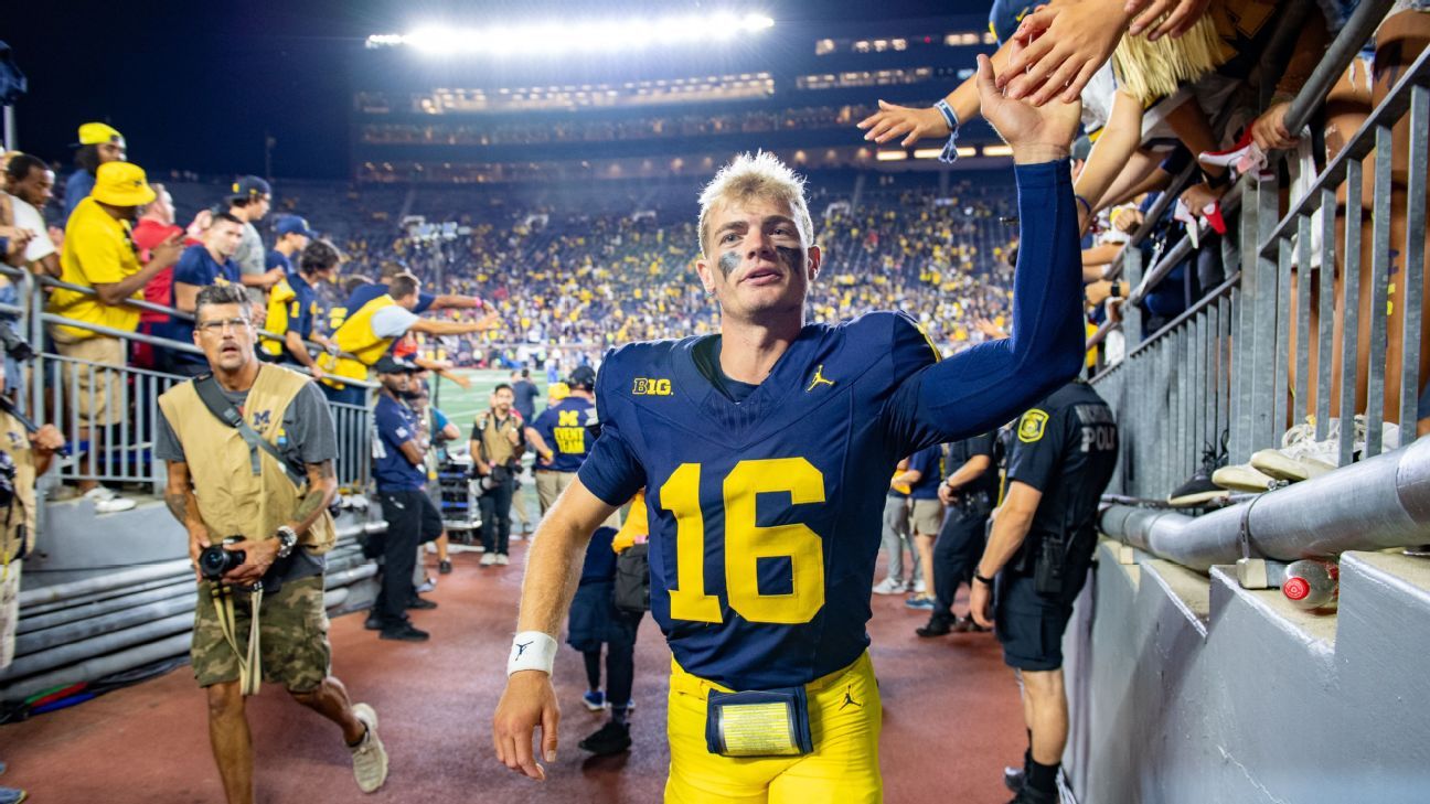 Quarterback Davis Warren Leads Michigan Wolverines to Victory