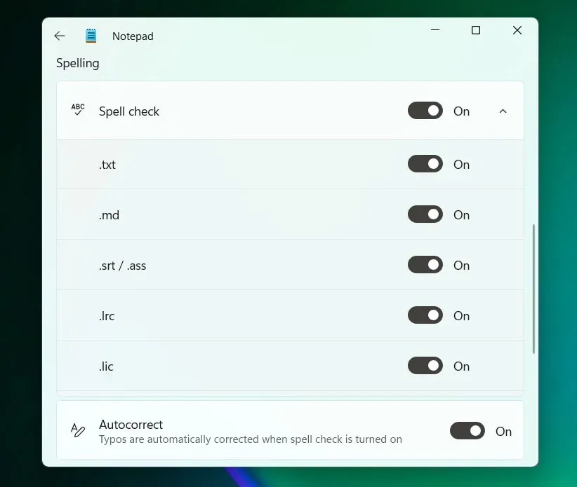 Microsoft Launches Spellcheck Update for Notepad in Windows 11