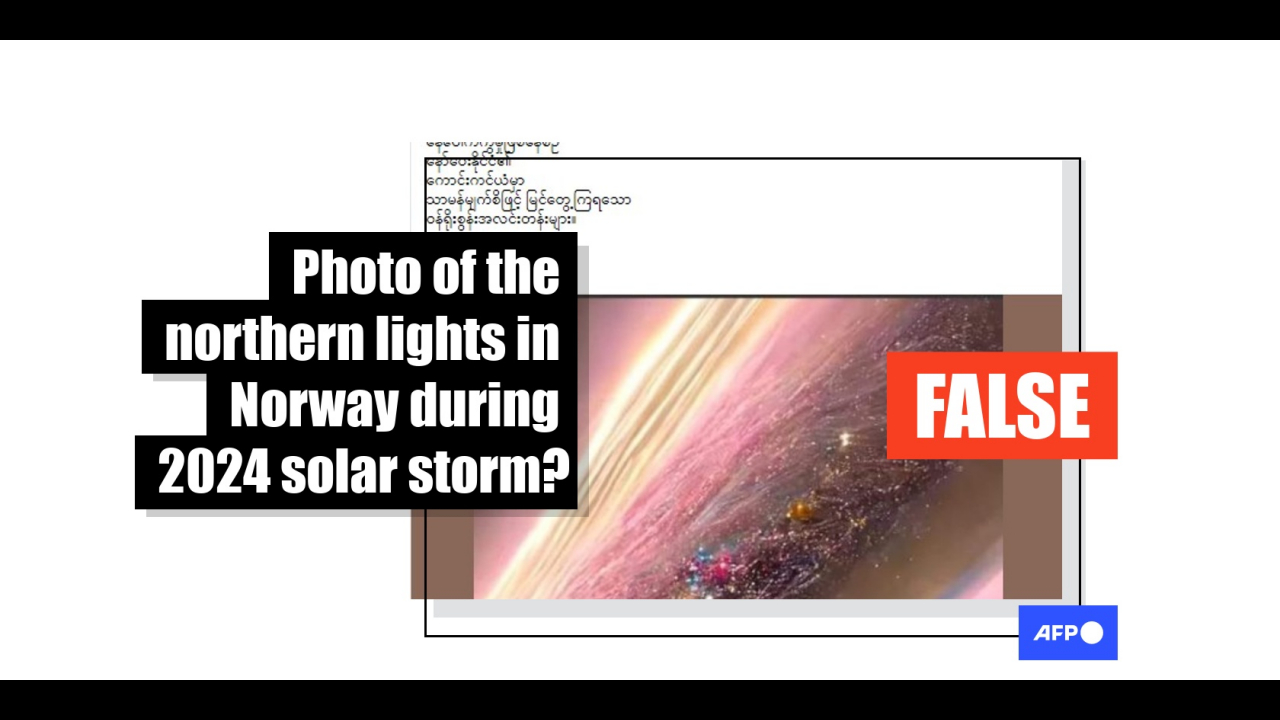 Computer-generated image of aurora in California falsely shared as Norway solar storm