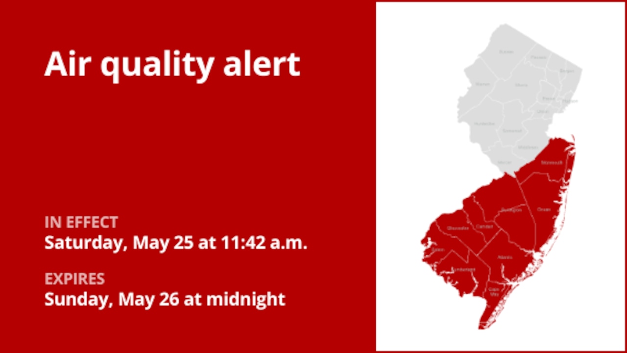 9 N.J. counties under air quality alert on May 25