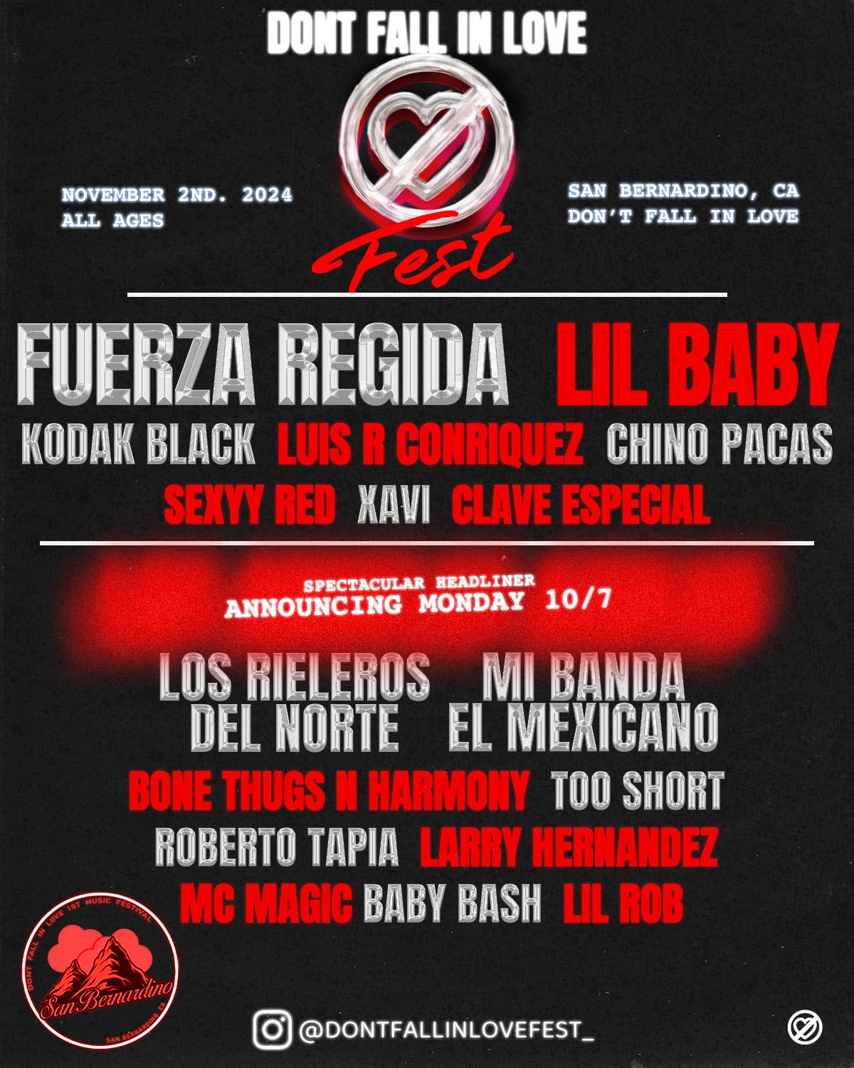 Fuerza Regida Presents Do nt Fall In Love Fest: Latest Lineup with Lil Baby & Kodak Black