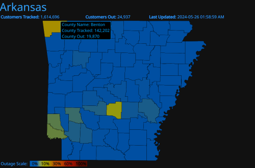 Severe Weather Causes More than 30,000 Customers Without Power in Benton County