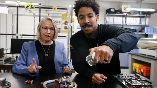 NASA Rep. Miller - Meeks Tours University of Iowa Physics Department for Latest Innovations