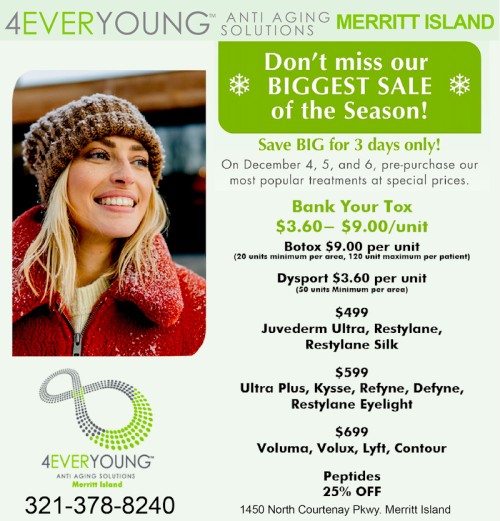 Holiday Discounts on 4EverYoung Anti-Aging Solutions in Merritt Island