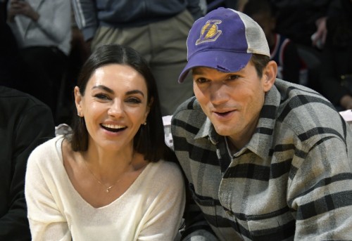 Ashton Kutcher and Mila Kunis Show Off Their Family at WNBA Game with Indiana Fever