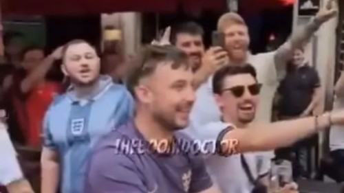 England Fans Serenade Mark Labbett Lookalike Ahead of Euro 2024 Semi-Final